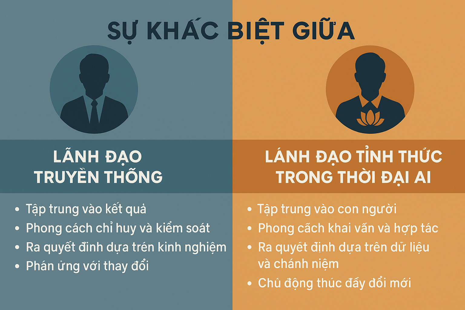 Lãnh đạo truyền thống và lãnh đạo tỉnh thức trong thời đại AI